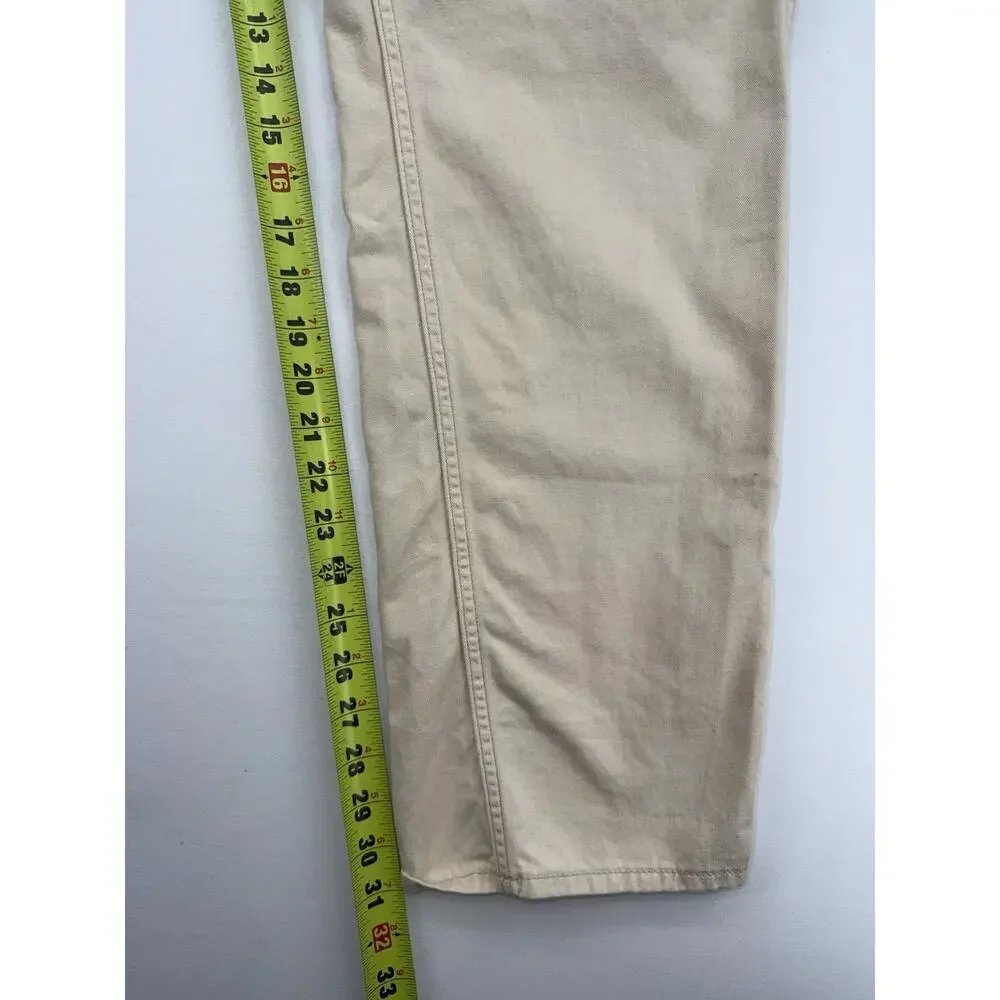Lucky Brand Canvas Cargo Pants Men Size 36x32 Beige Y2K Skate